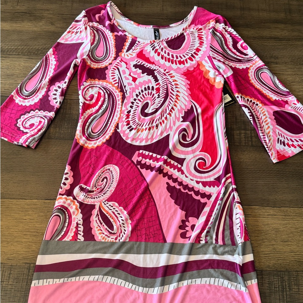 White Mark Paisley Print Dress